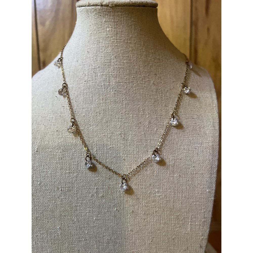 INC International Concepts Shaky Cubic Zirconia Necklace—18”